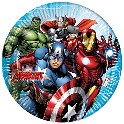 PROCOS Juego de Fiesta de 37 Piezas Marvel Mighty Avengers - Mantel para servilletas con Taza para 8 niños