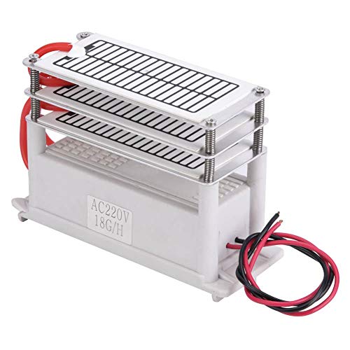 Purificador de Aire, Generador de Ozono Integrado de 90 Vatios Placa de Cerámica para el Hogar Purificador de Olores Generador de Ozono 18 g para el Hogar, la Cocina, la Oficina(220V)