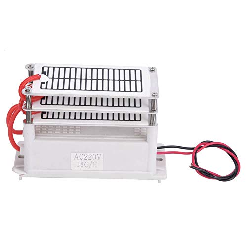 Purificador de Aire, Generador de Ozono Integrado de 90 Vatios Placa de Cerámica para el Hogar Purificador de Olores Generador de Ozono 18 g para el Hogar, la Cocina, la Oficina(220V)