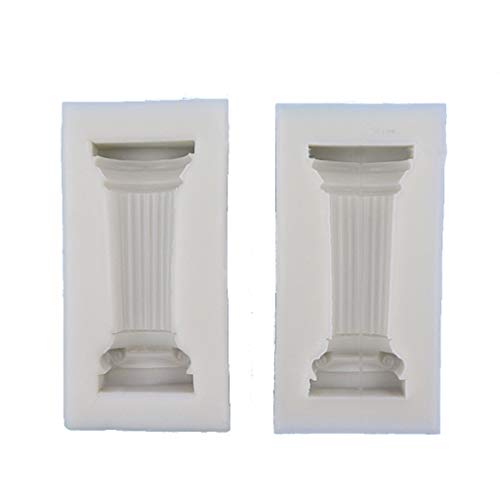 qingqingR Pilares del Griego clásico Molde Columna Romana Molde Sugarcraft Resina epoxi Herramientas de Arte