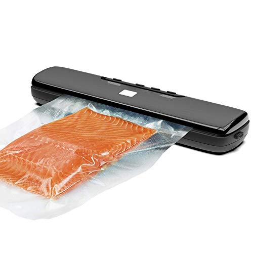 Qis.GH Sellador Al Vacío De Alimentos, Ahorrador del Alimento De La Máquina, con Una Sola Pulsación De Alimentos para Sous Vide Cocción Y El Almacenamiento De Alimentos con 15Pcs BPA Sello Bolsas