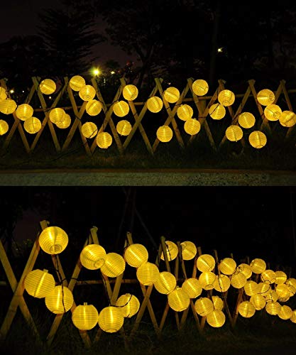 Qomolo Guirnaldas de Luces,30 LED Iluminación De Arbol de Navidad Interior y Exterior Decoración Farolillos,Impermeable Luminosa De Linternas Para Bodas,Jardín,Fiesta (Alimentado por Batería)