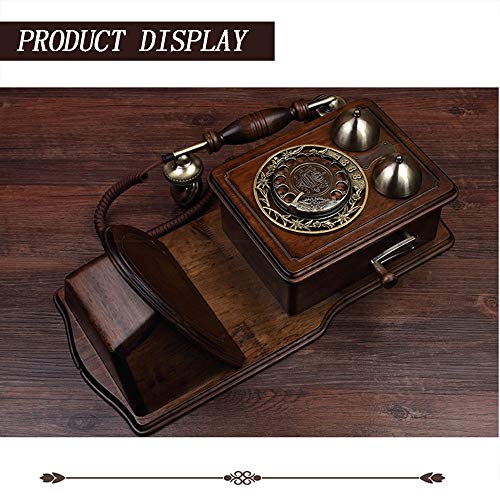 QQDIANHUA Teléfono Fijo Retro Elegante Antiguo Teléfono Montado En La Pared Teléfono El Viejo Estilo Europeo Mobiliario Restaurante Cafetería Decoración De Pared