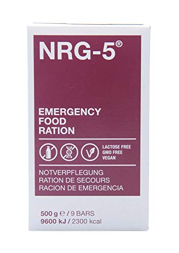 Ración de emergencia -, NRG-5, 1 caja de cartón con , 24 raciones de 500 G (9 bricolour)