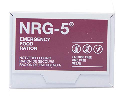 Ración de emergencia -, NRG-5, 1 caja de cartón con , 24 raciones de 500 G (9 bricolour)