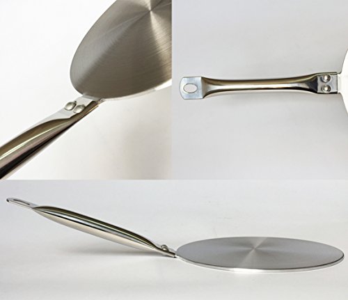 RAINBEAN Difusor de calor Disco adaptador de inducción acero inoxidable de 24 cm