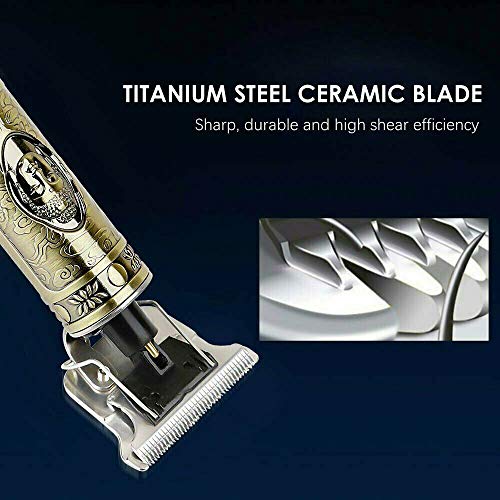 Recortadora de barba para hombres - recargable - maquinilla de afeitar eléctrica para hombres - cabezal de acero inoxidable de primera calidad - batería recargable extraíble