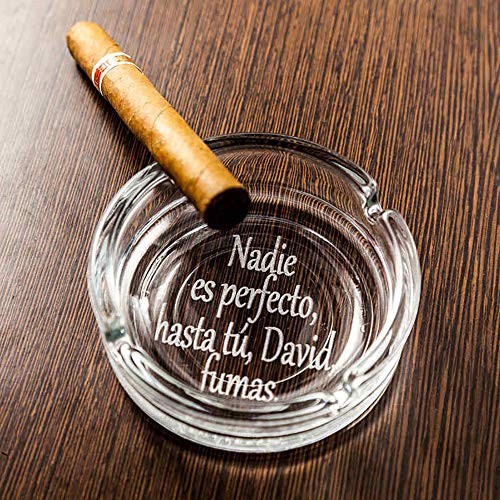 Regalo Personalizable para Fumadores: cenicero Personalizado con el Texto Que tú Quieras