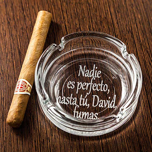 Regalo Personalizable para Fumadores: cenicero Personalizado con el Texto Que tú Quieras