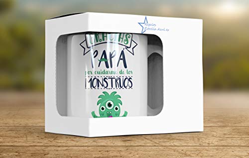 REGALOS ESTRELLA AZUL Taza día del Padre Regalo para Papa, Papa te Quiero, al Mejor papá del Mundo, Regalos Padres, Regalos día del Padre, te Quiero Papa, Taza con Frases (Gracias papá)