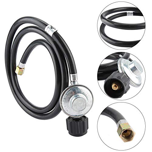 Regulador de baja presión Adaptador regulador de gas propano Válvula de baja presión Con Manguera de 1.5 m Para LP/LPG Estufa de horno de barbacoa