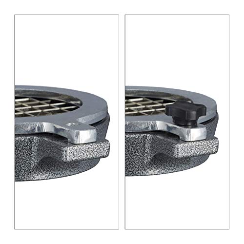 Relaxdays Exprimidor Zumo Manual 3 en 1, Acero Inoxidable, Plateado, 47.5 x 17.5 x 40.5 cm