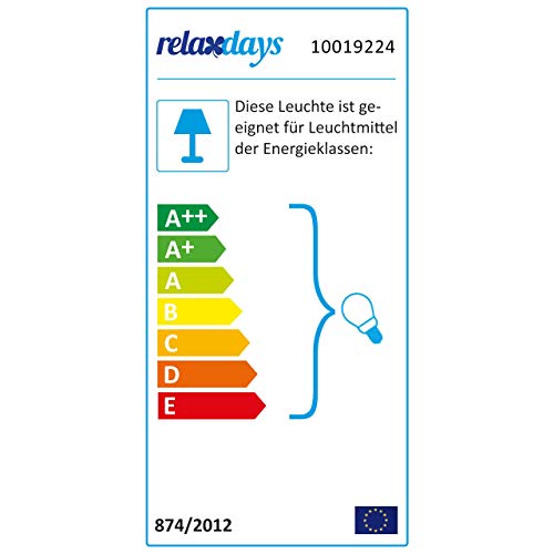 Relaxdays/pie para lámpara de techo metal mate, tamaño pequeño, estilo industrial con casquillo E27, antracita, 40 W