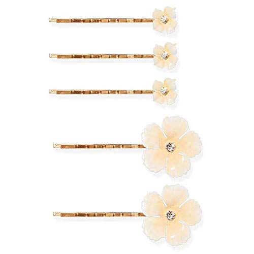 RENNICOCO Clips para el Cabello Flor Horquillas para el Cabello Boho Tela Titular de Pelo Cola de Caballo Clips para Mujeres Niñas Damas de Honor Novias