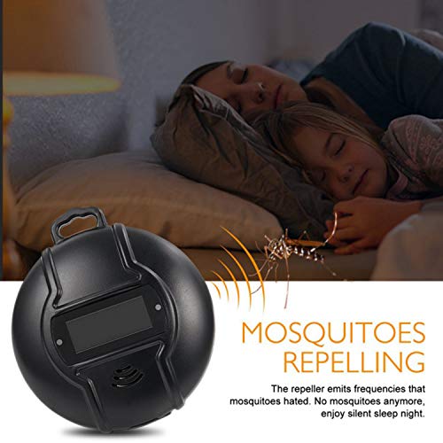 Repelente Ultrasonico, Portátil Repelente Mosquitos Control de Plagas USB y energía Solar 2 en 1 de Carga Repelente Cucarachas Insectos Antimosquitos Repelente Insectos con Brújula y Mosquetón