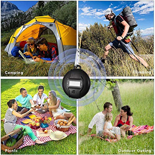 Repelente Ultrasonico, Portátil Repelente Mosquitos Control de Plagas USB y energía Solar 2 en 1 de Carga Repelente Cucarachas Insectos Antimosquitos Repelente Insectos con Brújula y Mosquetón