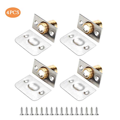 Repuhand 4Pcs Cerradura de Puerta de Bola de Rodillo de Acero Inoxidable Cierre de Resorte Bola de Rodillo Ajustable