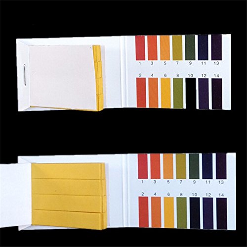 RETYLY 3 set 240 Tiras Professional 1-14 pH papel de tornasol tiras de prueba ph cosmeticos agua suelo pH Test Tiras de papel con tarjeta de control
