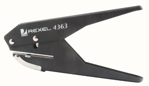 Rexel 4363 201-20041 - Perforadora de 1 agujero de 6 mm (capacidad para 20 hojas de 80 gsm), color negro