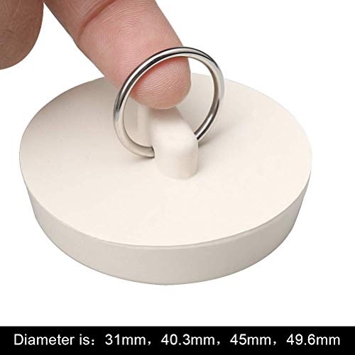 Rmeet Tapón de Drenaje,Tapón de Goma 4 Pack Universal Tapones de Tapón para Fregadero Bañera Cocina Baño 4 Tamaños Beige