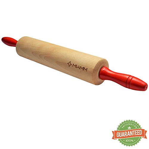 Rodillo de repostería profesional de madera de haya maciza, fabricado en Francia, antiadherente para moldear todas tus pastas en casa, uso fácil, madera natural y sin tratar.