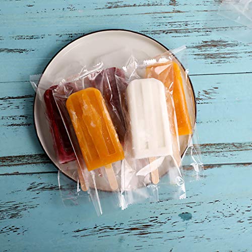 Rolin Roly 100 Pcs Paquete de Bolsas para Moldes de Helado Desechables con Cremallera Hacer Hielo Palitos de Helados Mini Máquina de Sellado