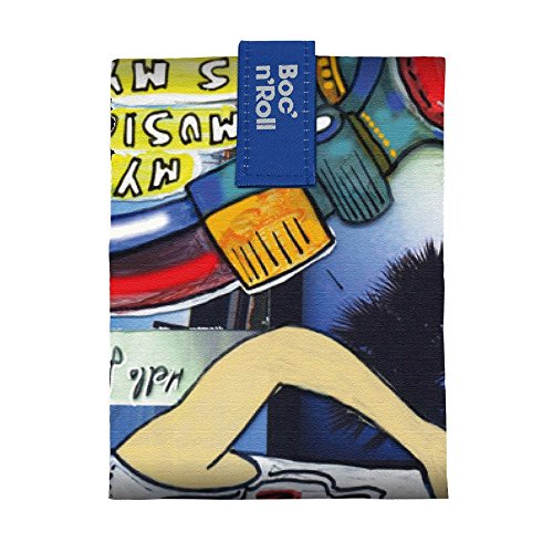 Roll'eat - Boc'n'Roll Teens Boys Bolsa Merienda Porta Bocadillos Ecológica sin BPA, Stereo Multicolor