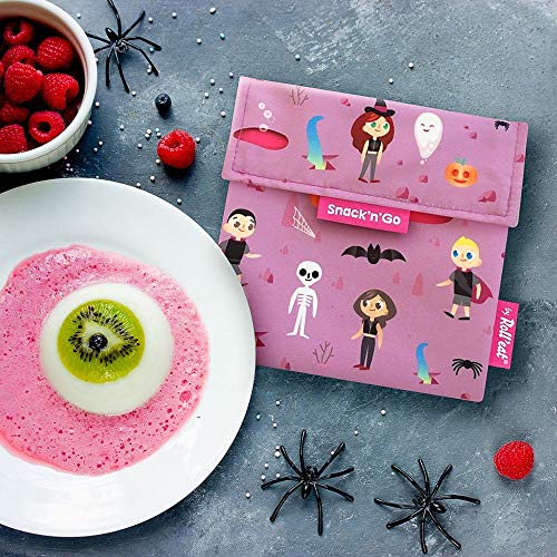 Roll'eat - Snack'n'Go Kids - Bolsa Merienda Porta Sandwich Ecológica y Reutilizable sin BPA, Fantasy