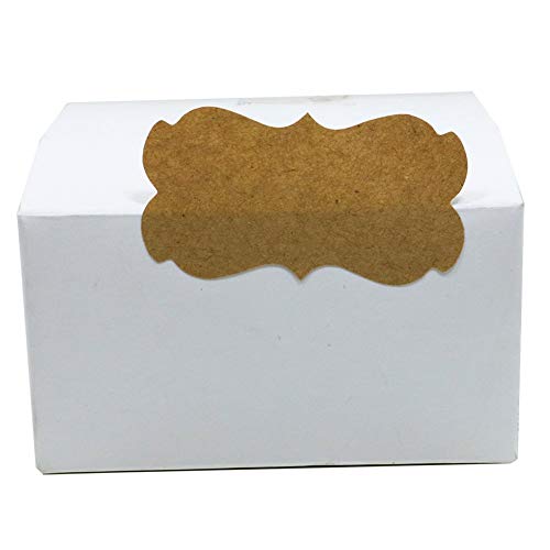 Rollo de 300pcs Pegatinas Etiqueta Adhesiva Pegatina Kraft, redondas, Labels Roll para Sello Scrapbooking Regalo Bolsa Recuerdo Boda Fiesta Aniversario Cumpleaños