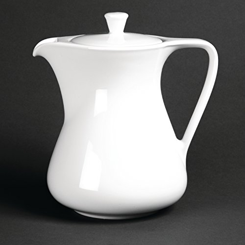 Royal - Jarras de café (porcelana, 1,05 L), color blanco