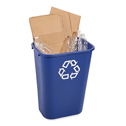 Rubbermaid Commercial Products FG295773BLUE Papelera Rectangular de Reciclaje, Azul