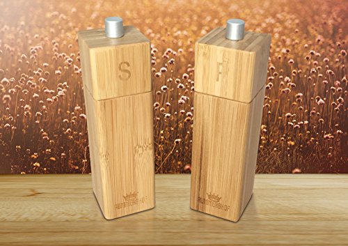 Rummershof Molinillos de Sal y Pimienta de Madera de Bambú