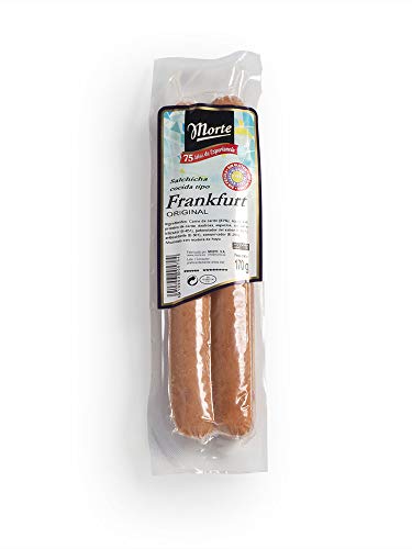 Salchicha cocida Frankfurt original 2 piezas [CAJA DE 15 PAQUETES]
