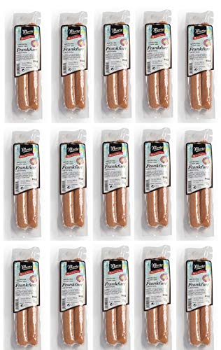Salchicha cocida Frankfurt original 2 piezas [CAJA DE 15 PAQUETES]