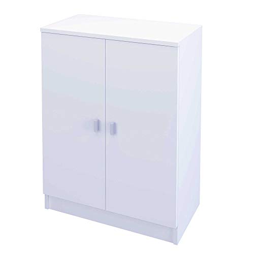 Samblo S9915 Senchi - Armario Bajo de Cocina con 2 Puertas, Blanco, 34 x 60 x 80 cm