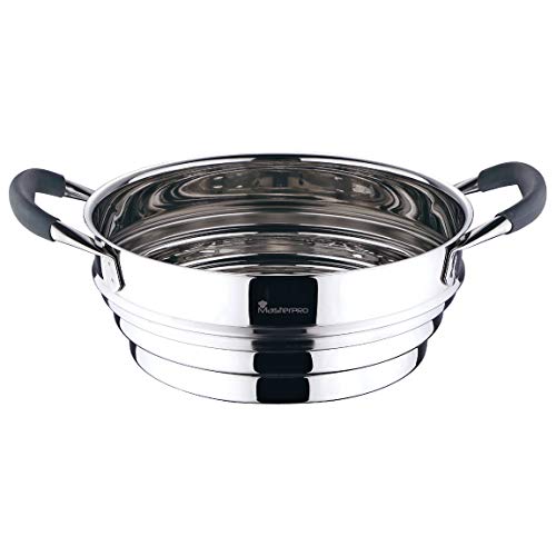 San Ignacio Masterpro Vaporera Multiusos, Acero Inoxidable, Gris, 12 cm