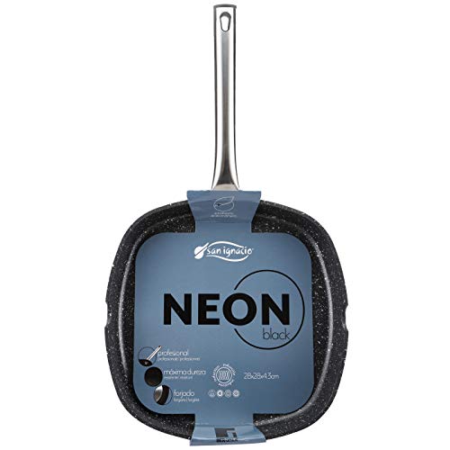 San Ignacio Neon Sarten Grill, Aluminio Forjado, Negro