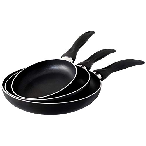 San Ignacio PK329 Set Juego de Tres sartenes + Batería de Cocina 5 Piezas, Cromado