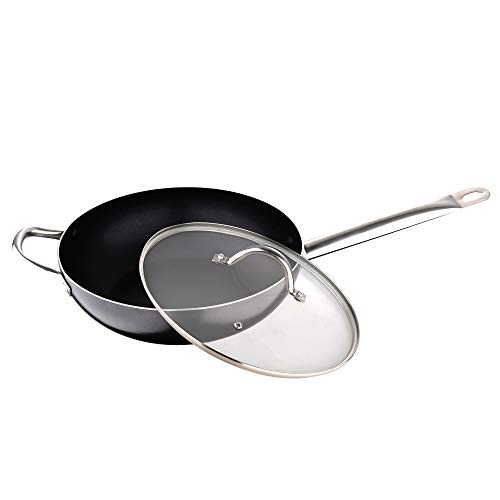 San Ignacio Professional Wok 28x8.0cm aluminio prensado inducción c/t Profesional Chef