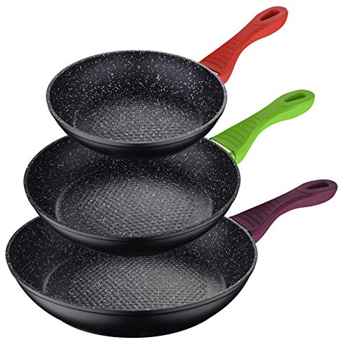 San Ignacio Set 3pc Sartén aluminio forjado, inducción, colección Jolie
