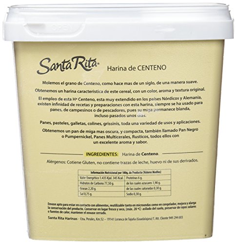 Santa Rita Harina de Centeno - 6 Paquetes de 430 gr - Total: 2580 gr