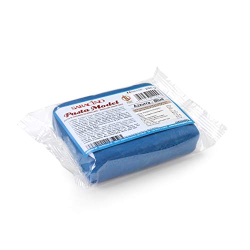 Saracino Pasta fondant Model Azul clara Para modelar De 250 g Sin gluten Made in Italy