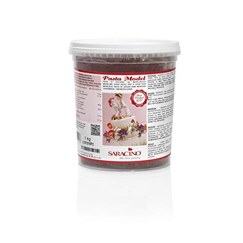 Saracino Pasta fondant Model Marrón Para modelar De 1 kg Sin gluten Made in Italy