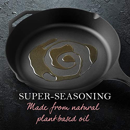 Sartén de hierro fundido Fresh Australian Kitchen super-pre-sazonado pulido de 30 cm