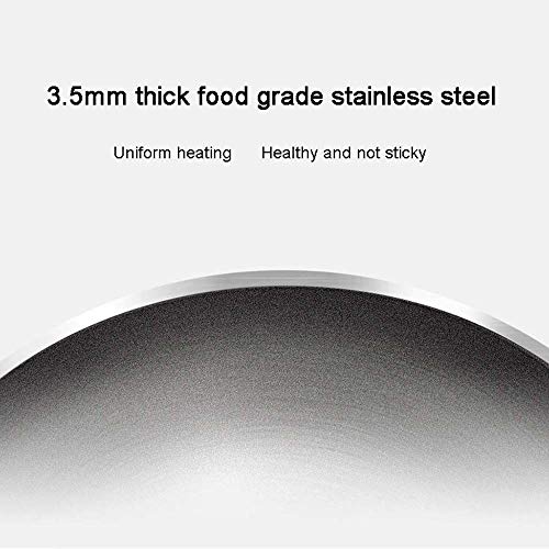 Sartenes Antiadherentes Cacerola antiadherente, Hogar Wok, Restaurante chino, Poly-temperatura del acero cocina de inducción, cocina de gas, Pan, vertical cubierta de cristal, revestimiento antiadhere
