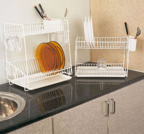 Sauvic 89000 ESCURREPLATOS PEQUEÑO PLASTIFICADO BLANCO, 38.5x25x28 cm