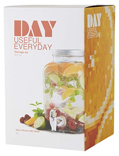 Schou CM874088 Dispensador Bebida con Grifo de 8 l, 19x19x32 cm