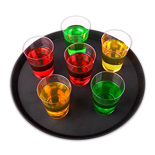 Schramm® Gastro Tray 35x2cm Redondo Negro con Recubrimiento Antideslizante Borde Alto Waiter Tray Waiter Gastro Tray