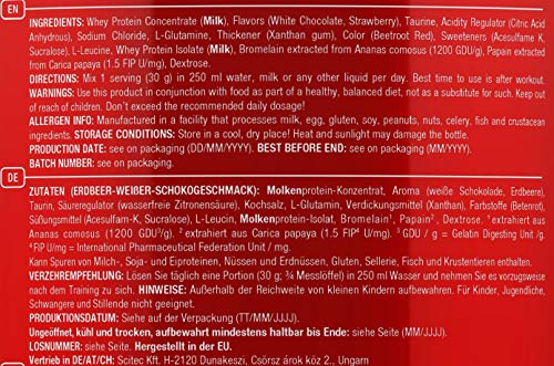 Scitec Nutrition 100% Whey Protein Professional Proteína Fresa, Chocolate Blanco 920 g