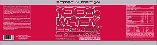Scitec Nutrition 100% Whey Protein Professional Proteína Fresa, Chocolate Blanco 920 g